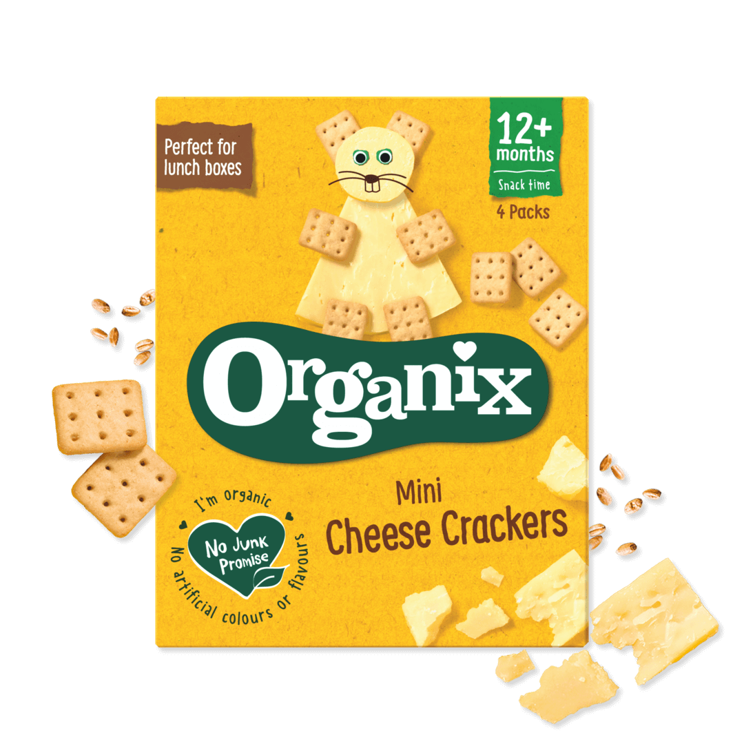 Mini Organic Cheese Crackers 4x20g