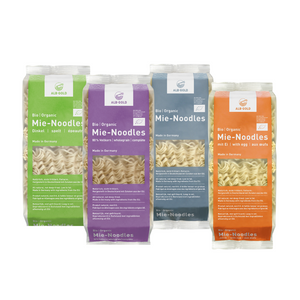 Discovery Bundle - 4 x Organic Mie Noodles - Normal, With Egg, Spelt, Wholegrain